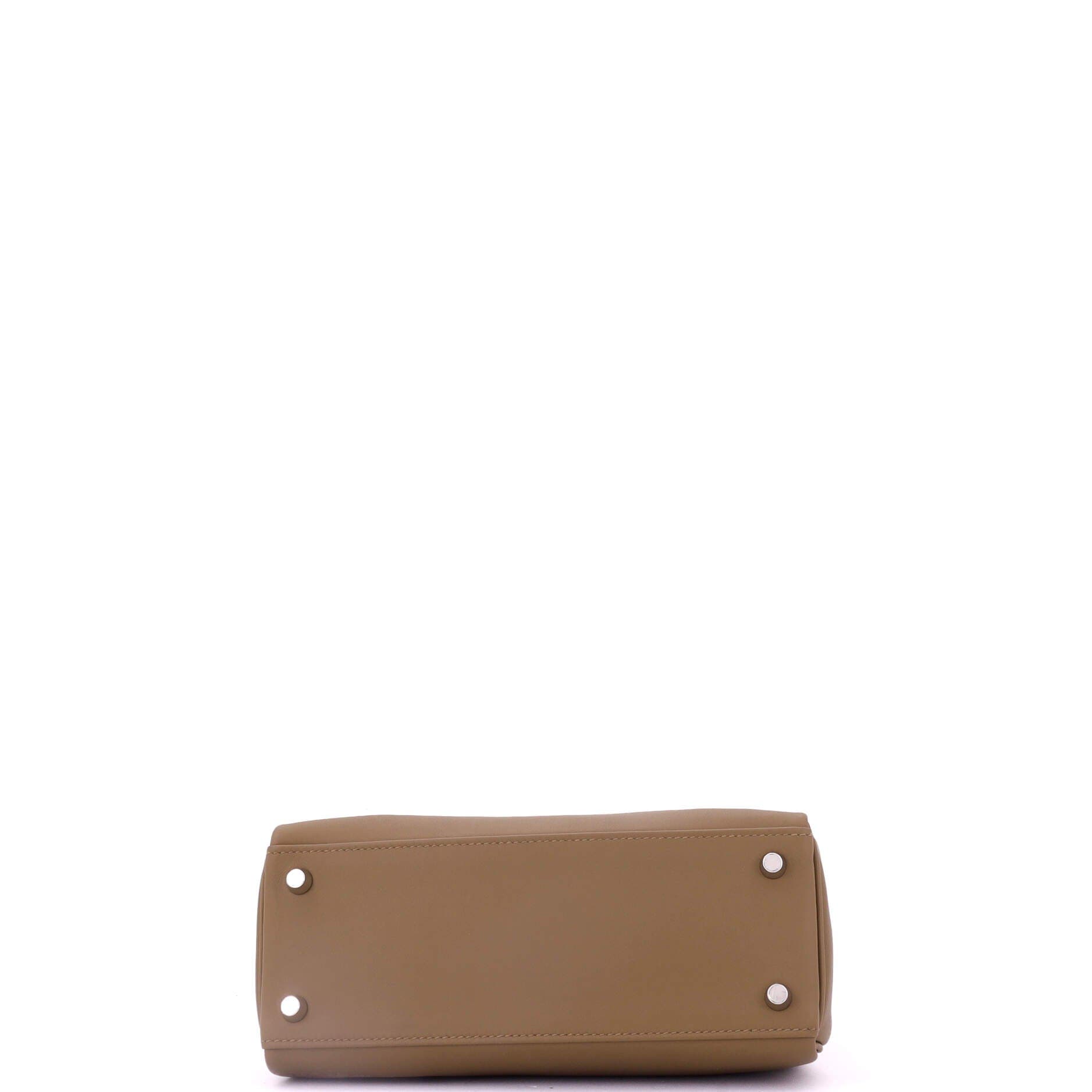 Pre-Owned Hermes Kelly Handbag Verso Swift with Palladium Hardware 25, Alternate, color, 