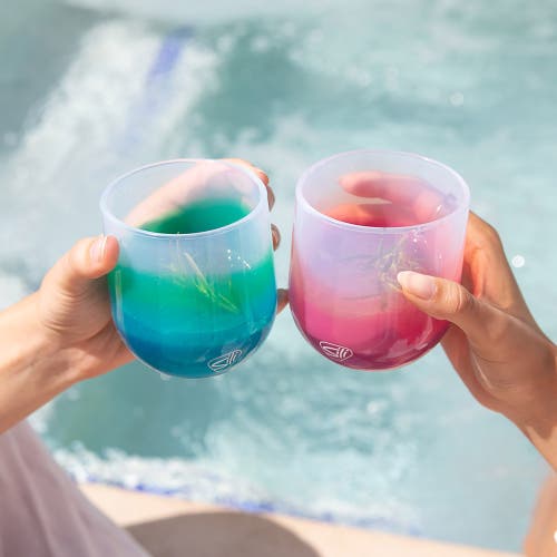 Silipint Silicone 12oz Stemless Wine Glasses 4 Pack Hippie Hops