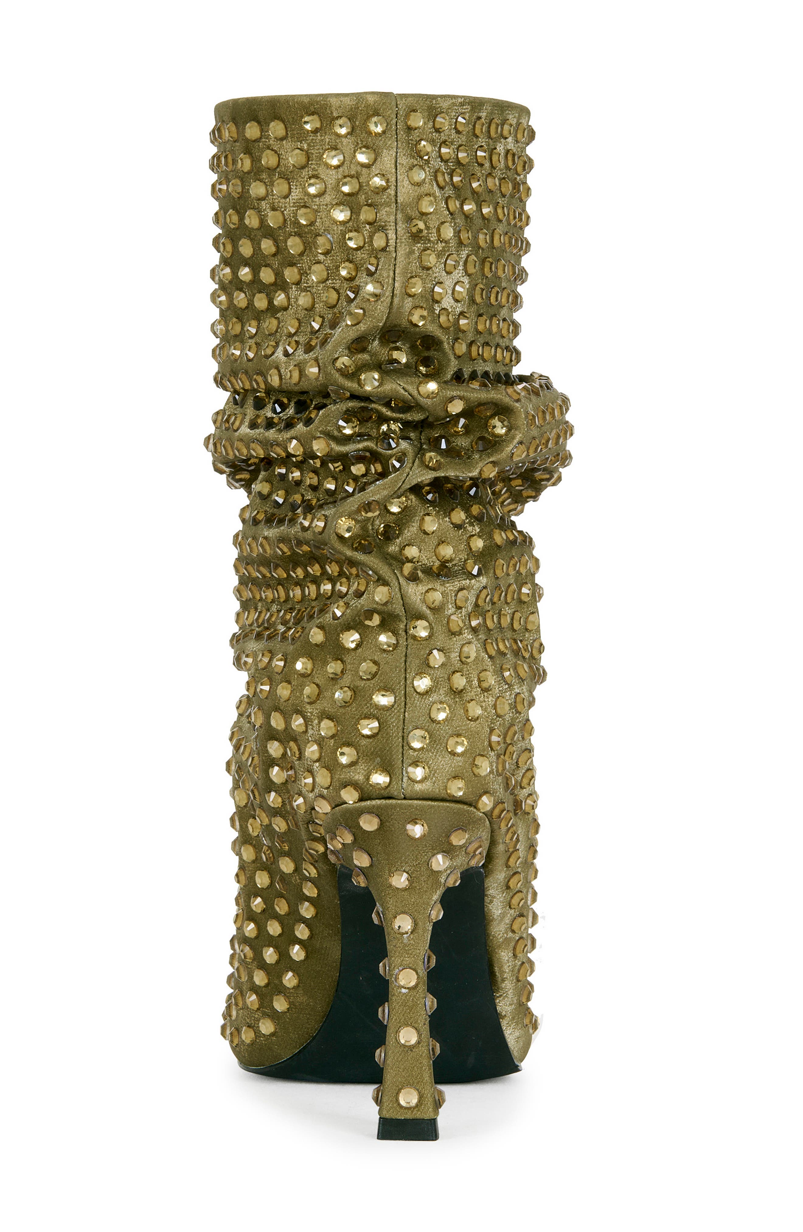 AZALEA WANG Rozsi Open Toe Slouch Bootie, Alternate, color, Bronze