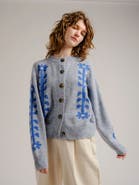 DEGEN Flower Power Alpaca Cardigan