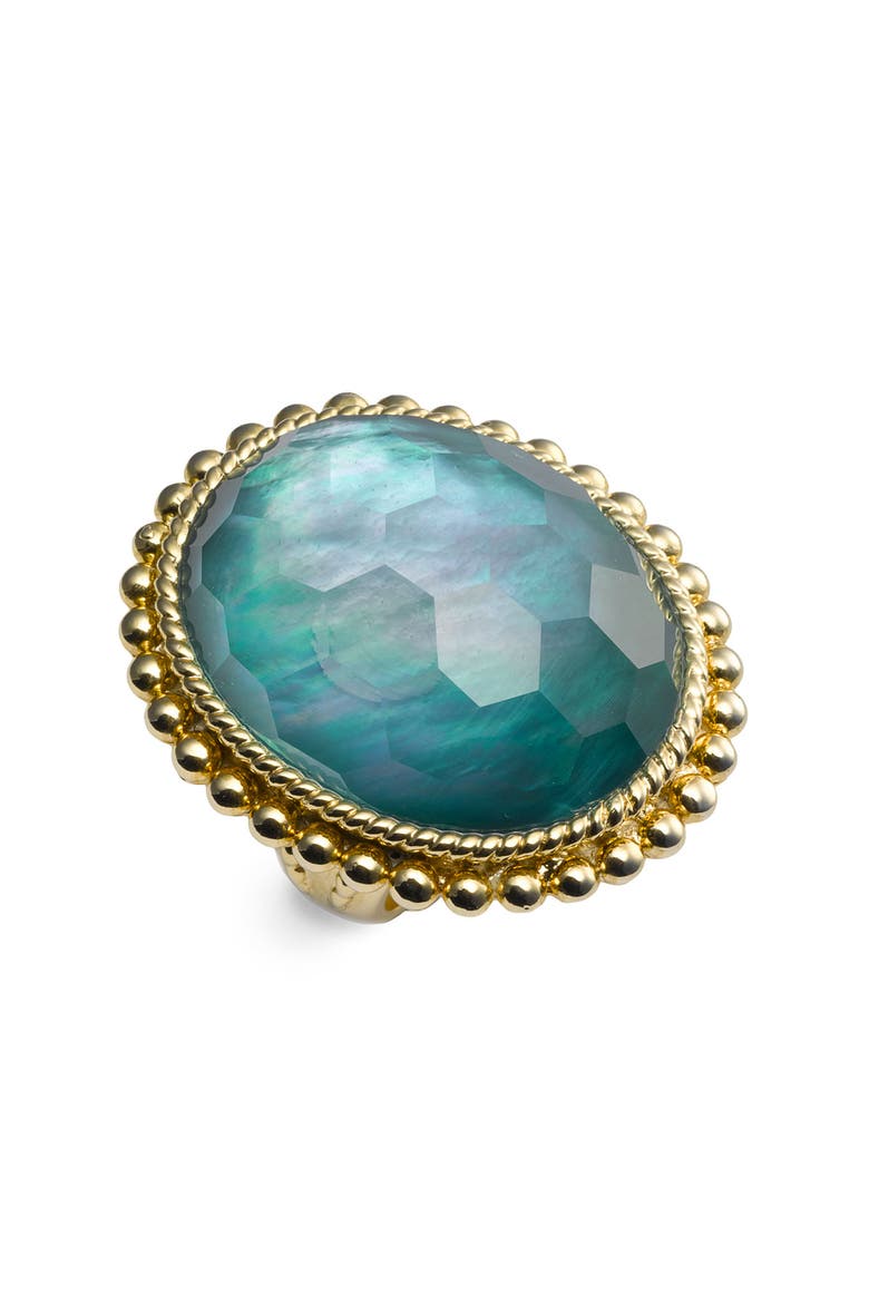 Oval Doublet Ring (Nordstrom Exclusive), Main, color, TEAL MOTHER OF PEARL