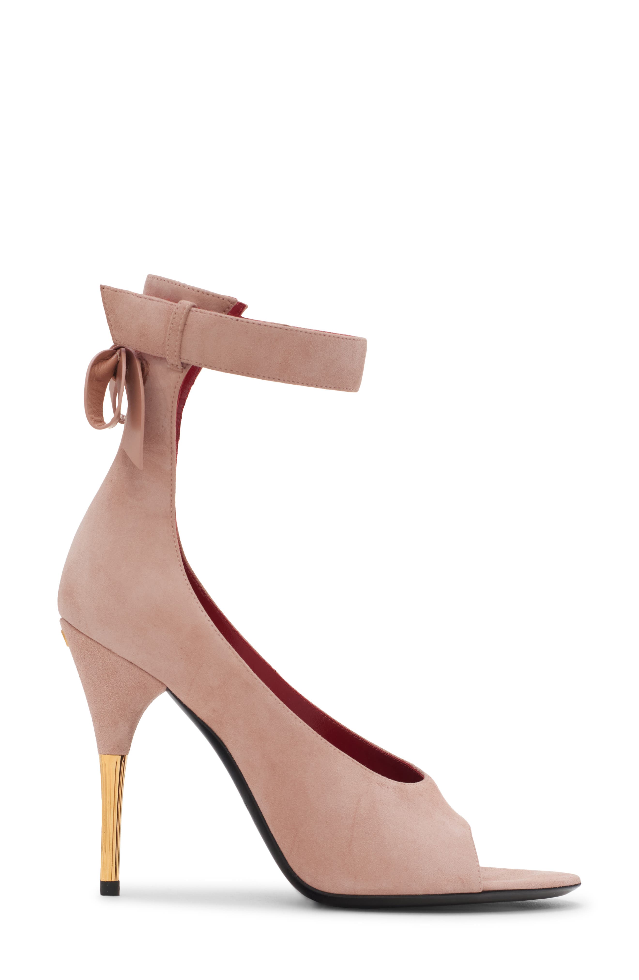 Fatale Ankle Strap Peep Toe Sandal, Alternate, color, PALE ROSE