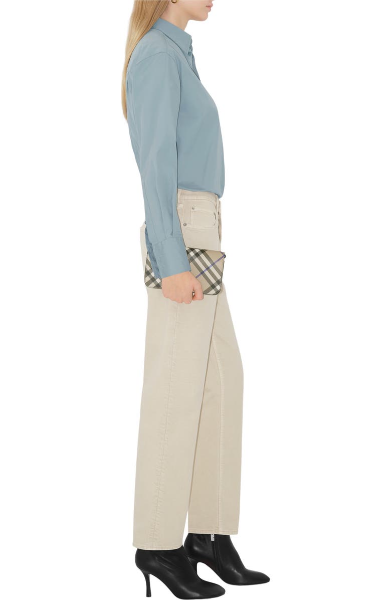 Burberry Check Chain Strap Wallet, Alternate, color,