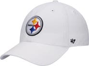 '47 Men's '47 White Pittsburgh Steelers Logo Clean Up Adjustable Hat