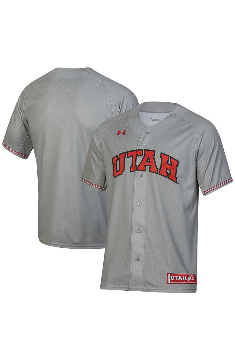 Under Armour Men's Under Armour Gray Utah Utes Replica Baseball Jersey, Main, color, Gray