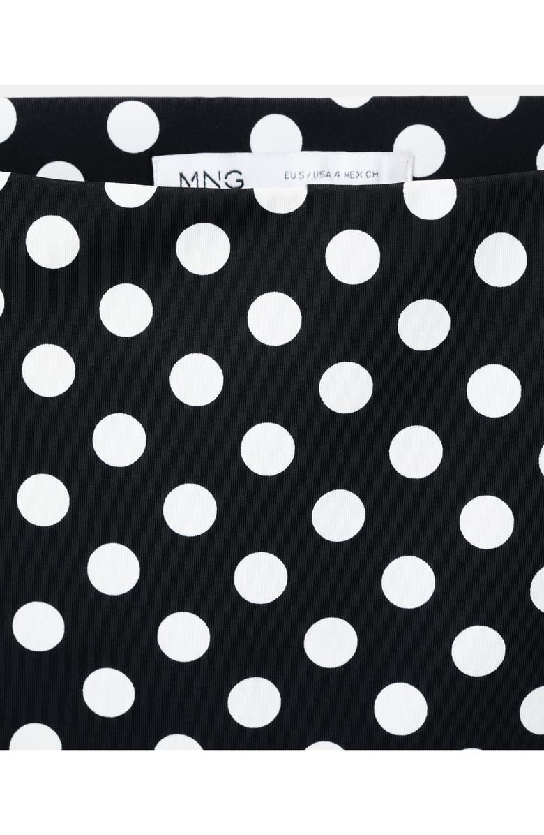 MANGO Polka Dot Miniskirt, Alternate, color, Black