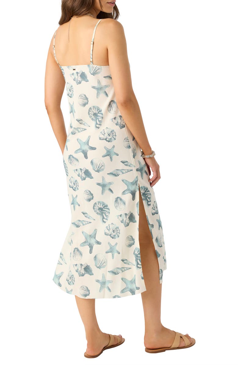 O'Neill Luana Seashell Print Midi Slipdress, Alternate, color,