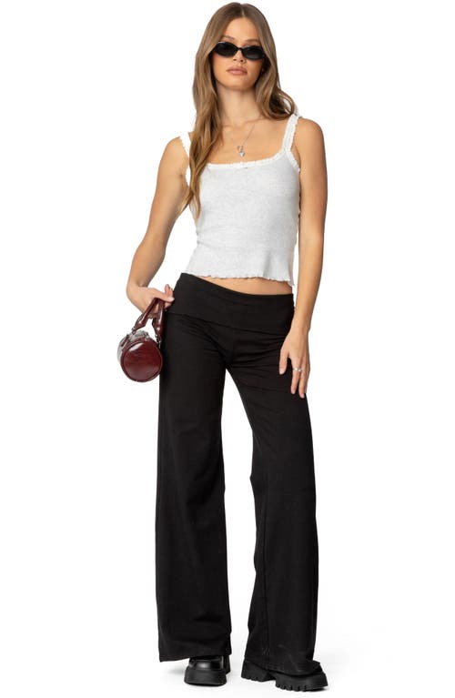 Edikted Teagan Ribbed Tank Top In Gray-melange