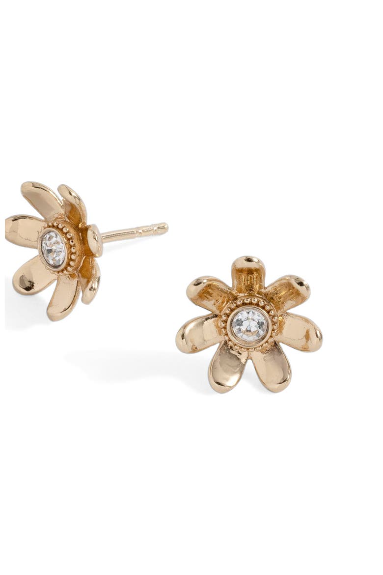 Puffy Flower Stud Earrings, Main, color, Gold