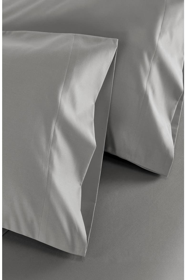 Set of 2 Pillowcases - Signature Comfort 100% Egyptian Cotton Percale, Alternate, color, Misty Gray