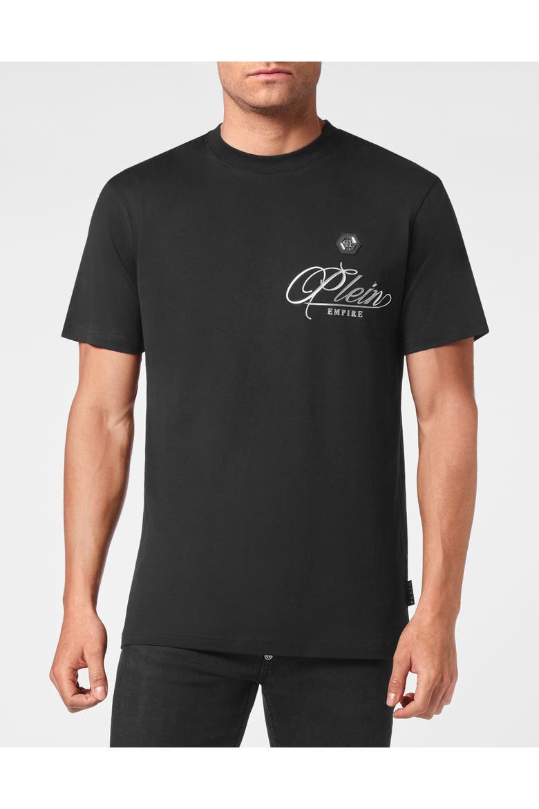 T-Shirt Round Neck Men, Main, color, black