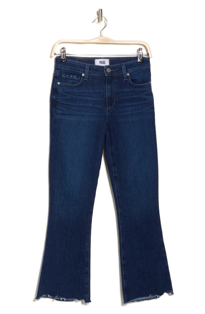 PAIGE Rory Raw Hem Crop Flare Jeans, Alternate, color, Abilene Distressed