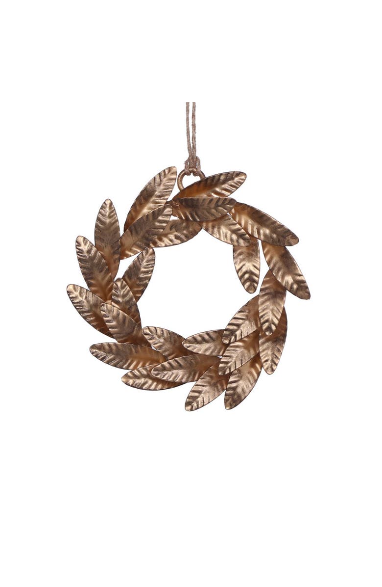 CG Hunter 5" Iron Wreath Ornament, Brass, Main, color, Brass