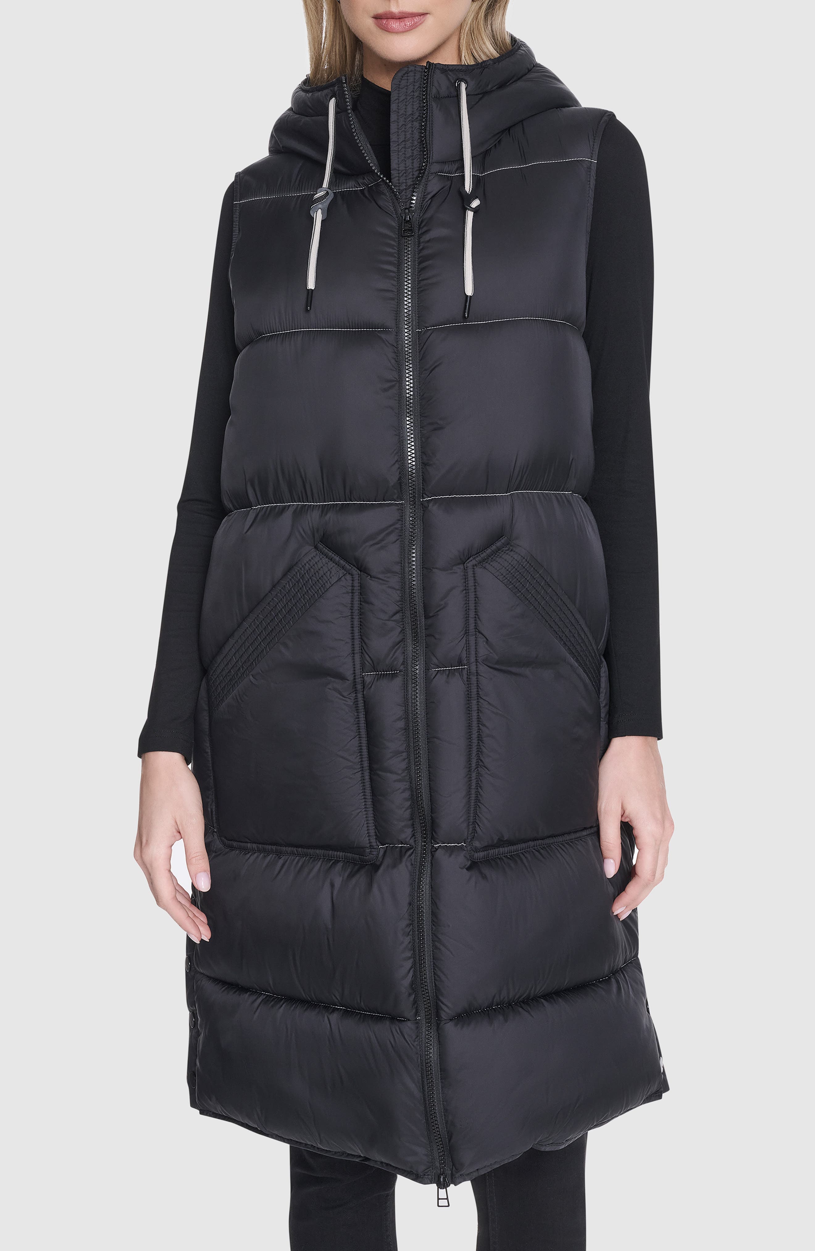 Andrew Marc Kerr Hooded Longline Puffer Vest