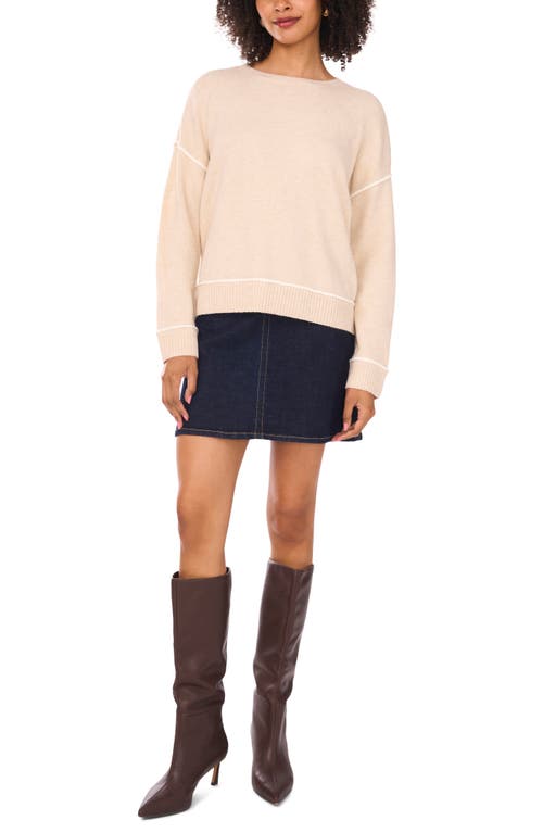 Vince Camuto Contrast Sweater In Orange
