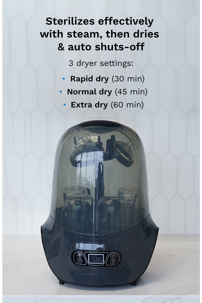 One Step Bottle Sterilizer/Dryer, Alternate, color, CHARCOAL