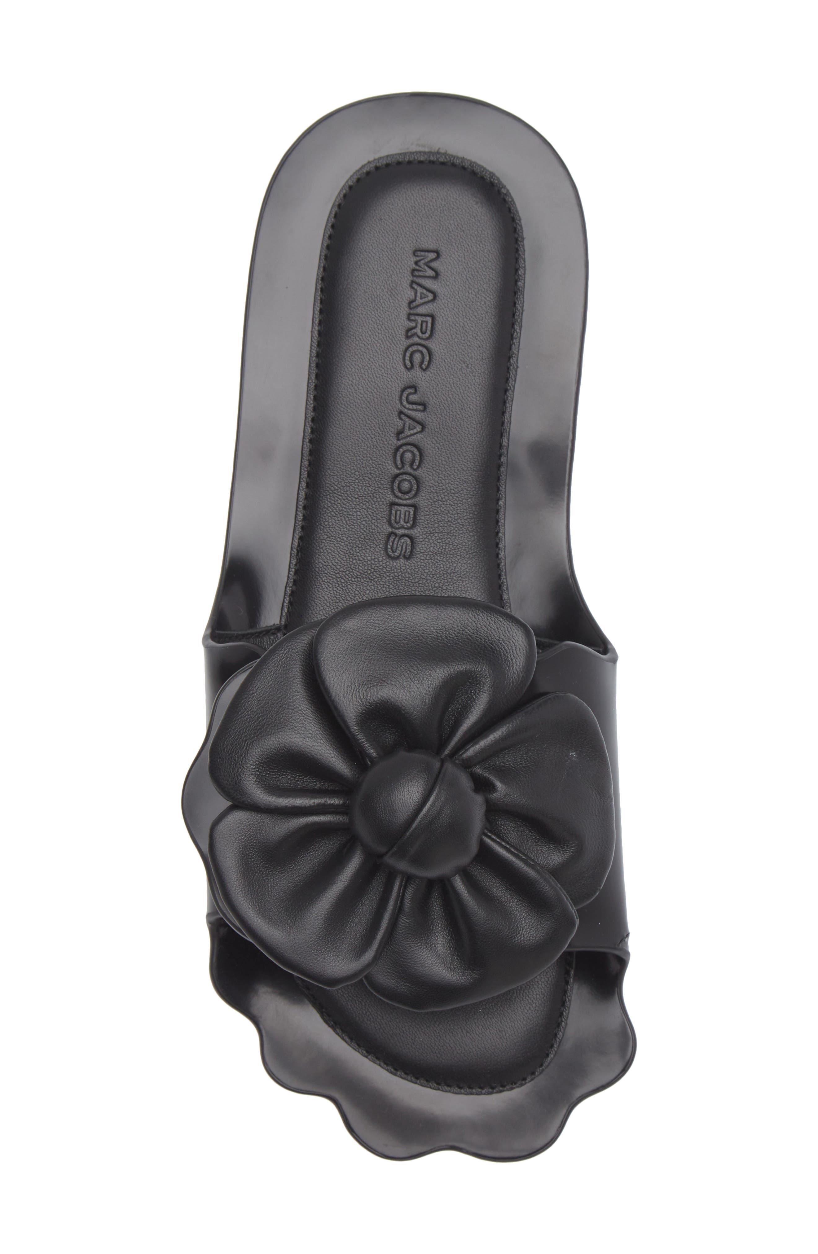 Marc Jacobs The Daisy Slide Sandal, Alternate, color, Black