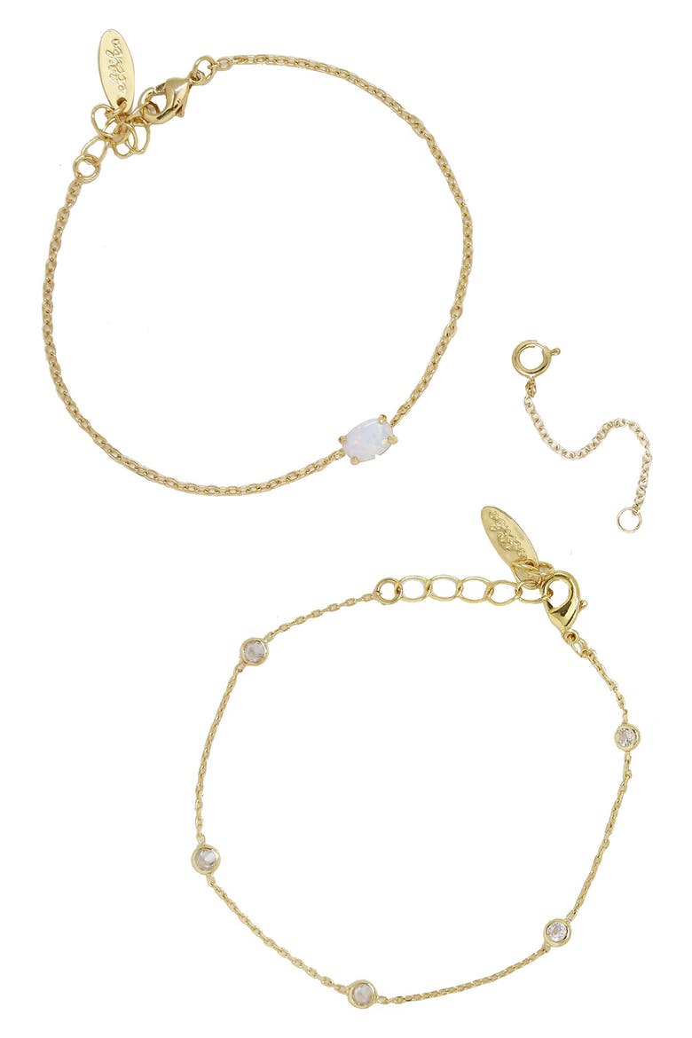 Set of 2 Bracelets, Main, color, GOLD