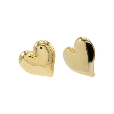 Puffy Chunky Heart Stud Earring