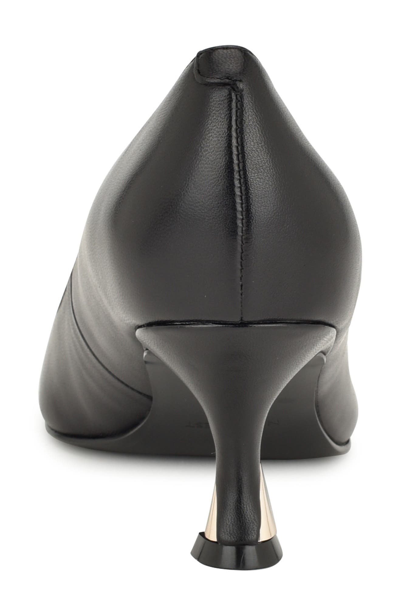 Nine West Ariella Pointed Toe Kitten Heel Pump, Alternate, color, Black