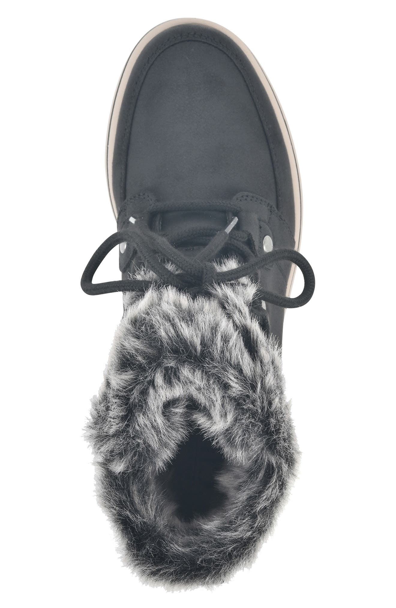CLIFFS BY WHITE MOUNTAIN Faux Fur Lined Lace-Up Boot, Alternate, color, 