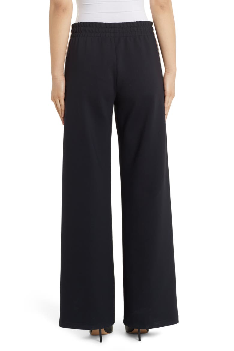 Wide Leg Jersey Track Pants, Alternate, color, BLACK