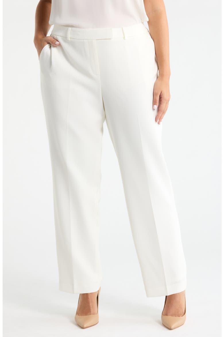 Flat Front Straight Leg Pants, Main, color, VANILLA ICE