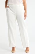 KASPER Flat Front Straight Leg Pants