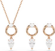 Swarovski Mesmera Drop Earrings & Pendant Necklace Set