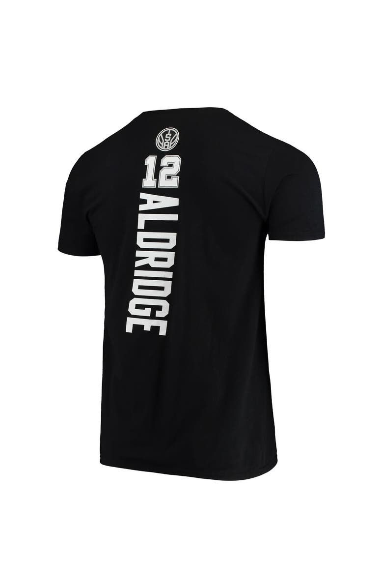 FANATICS Men's Fanatics Branded LaMarcus Aldridge Black San Antonio Spurs Team Playmaker Name & Number T-Shirt, Alternate, color,