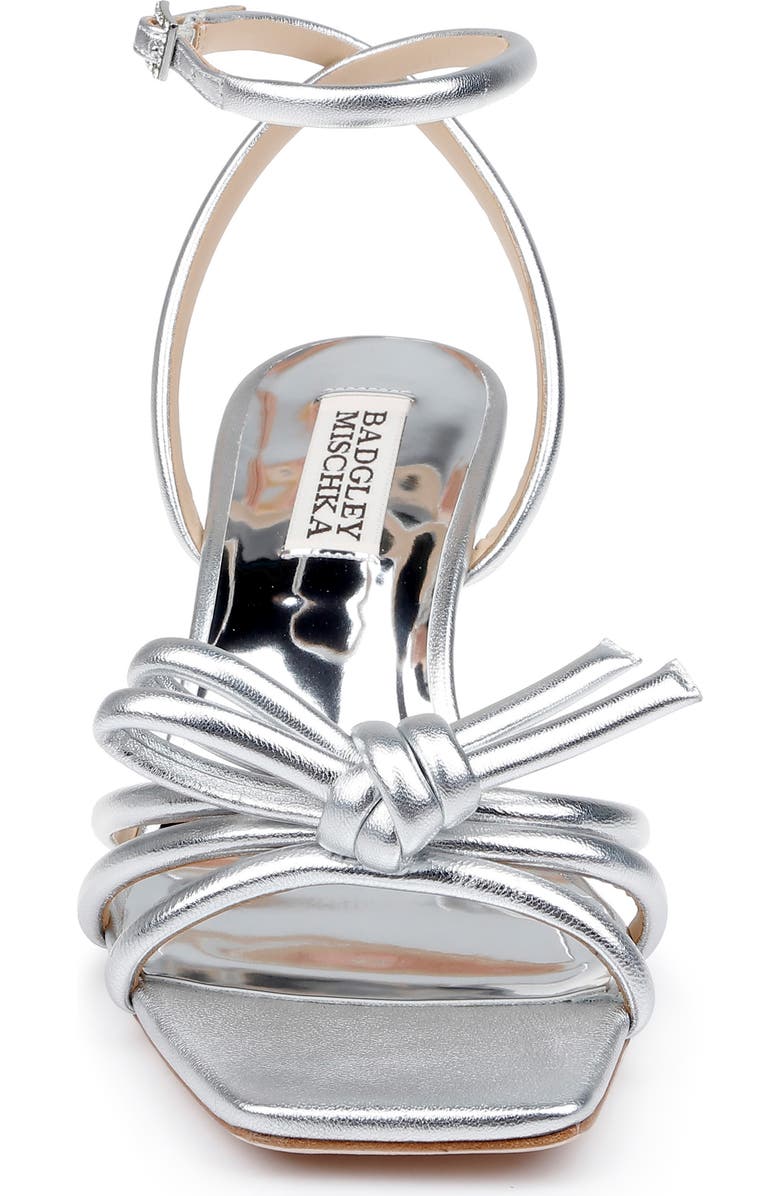 Badgley Mischka Collection Loyalty Ankle Strap Sandal, Alternate, color, Silver