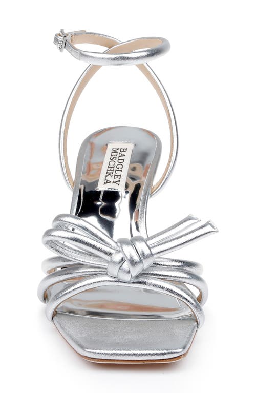 Shop Badgley Mischka Collection Loyalty Ankle Strap Sandal In Silver