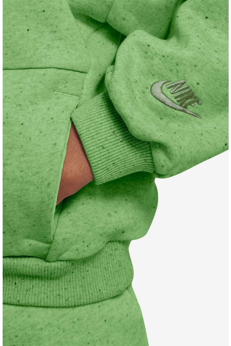 Kids' Icon Fleece Pullover Hoodie, Alternate, color, 350 CHLOROPHYLL/SAIL/TREELINE