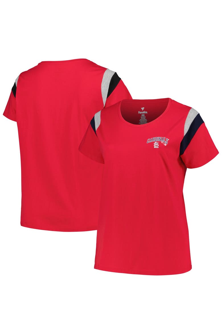 Women's Profile Red St. Louis Cardinals Plus Size Scoop Neck T-Shirt, Main, color, Red