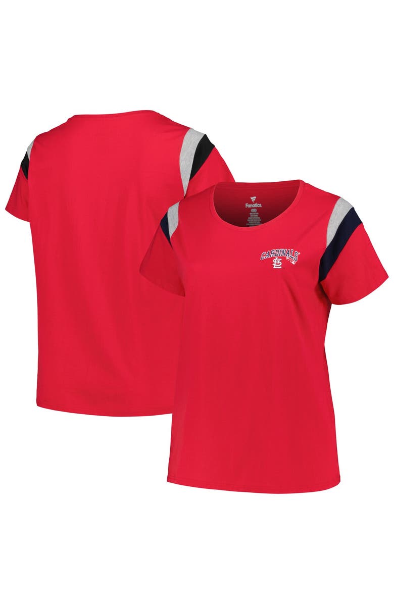 PROFILE Women's Profile Red St. Louis Cardinals Plus Size Scoop Neck T-Shirt, Main, color, Red