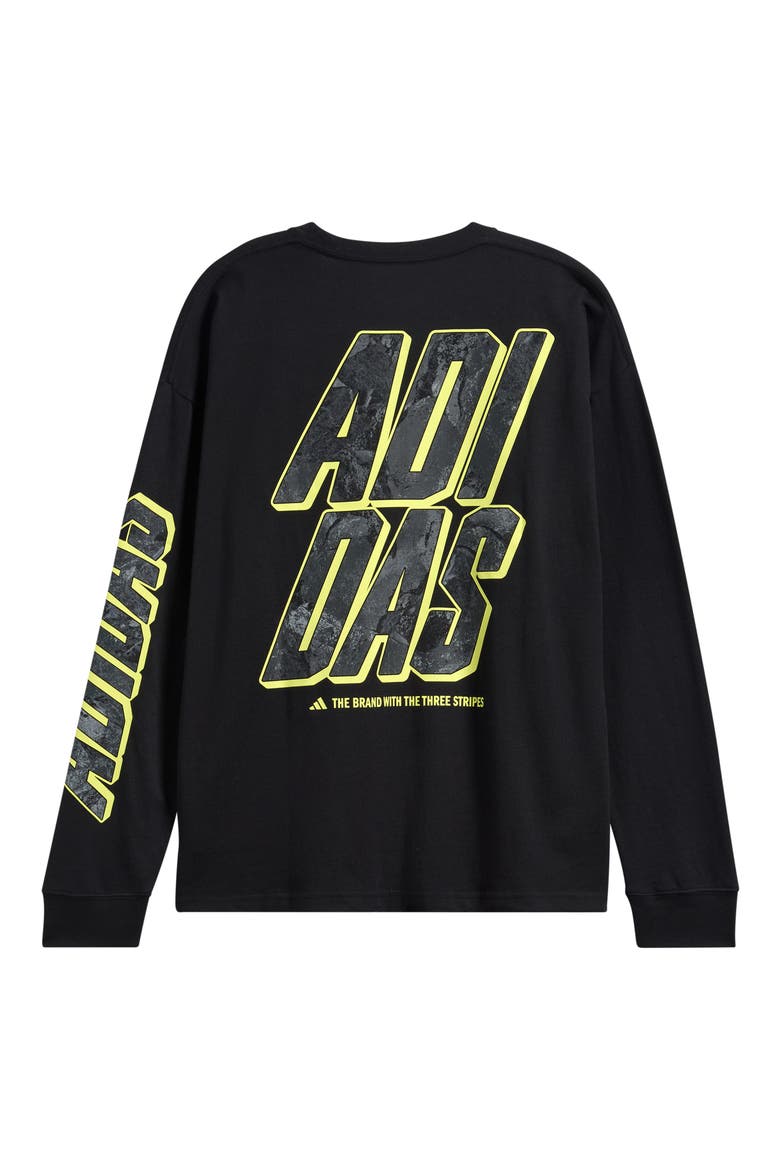 Kids' Rock Camo Long Sleeve Graphic T-Shirt, Alternate, color, BLACK