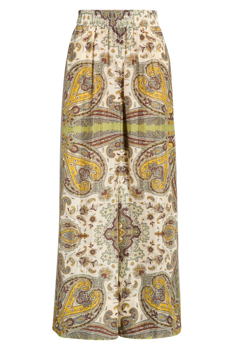 Jocelyn Scarf Print Wide Leg Pants, Alternate, color, KALEIDOSCOPE SCARF PRINT