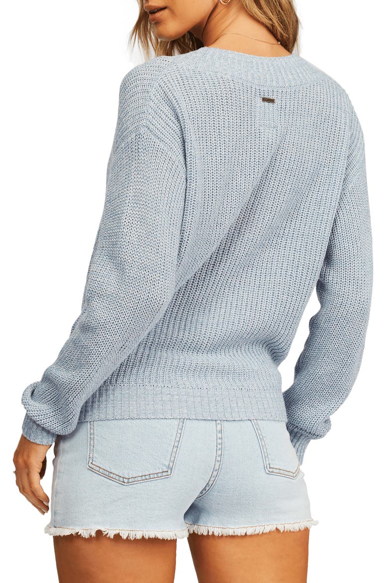 Bring It Faux Wrap Sweater, Alternate, color, BLUE STREAM