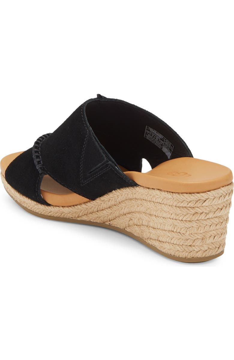 UGG<sup>®</sup> Taia Wedge Heel Sandal, Alternate, color, Black