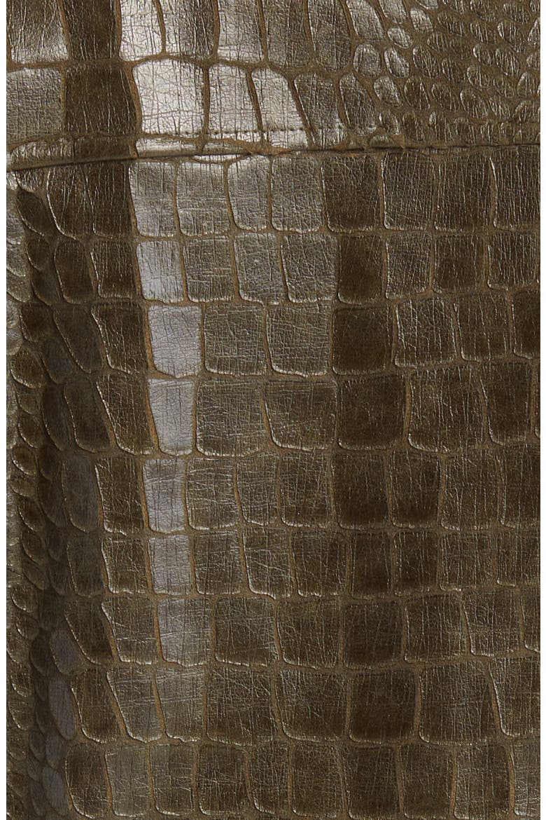 Croc Embossed Faux Leather Moto Jacket, Alternate, color, UNEXPECTED IMPULSE