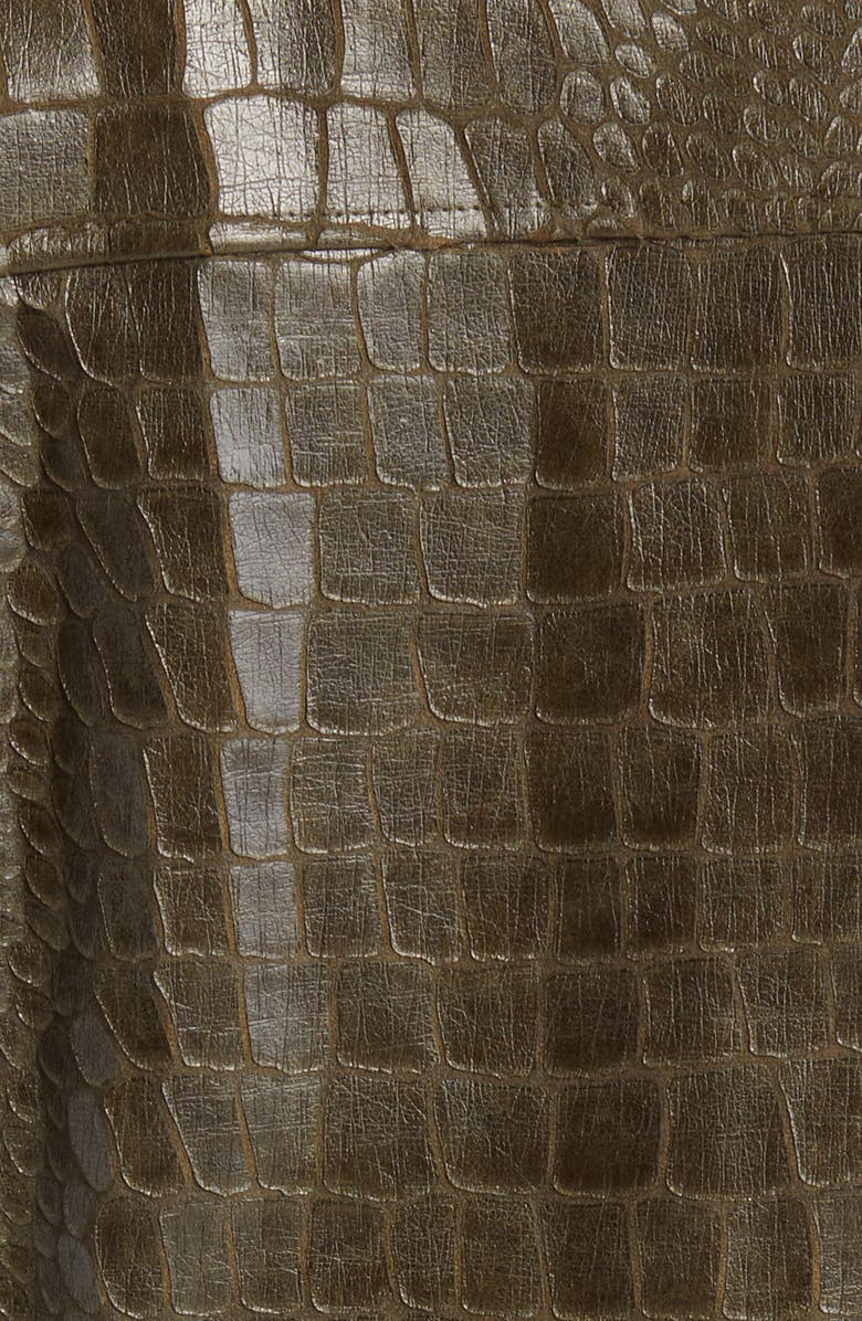 BLANKNYC Croc Embossed Faux Leather Moto Jacket, Alternate, color, 