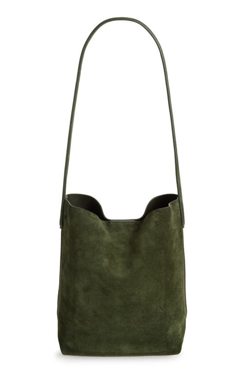 Mansur Gavriel Small Everyday Cabas Suede Hobo Bag In Green