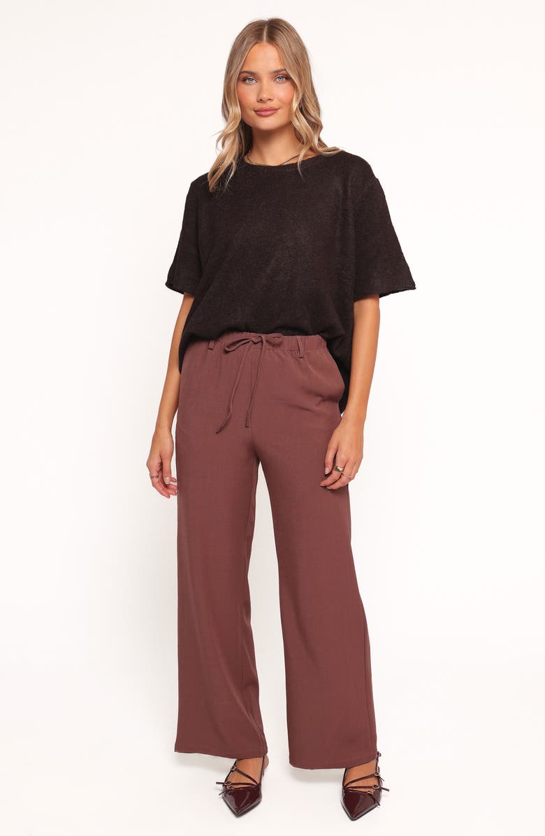 Petal & Pup Morris Short Sleeve Oversize Sweater, Alternate, color, Dark Chocolate