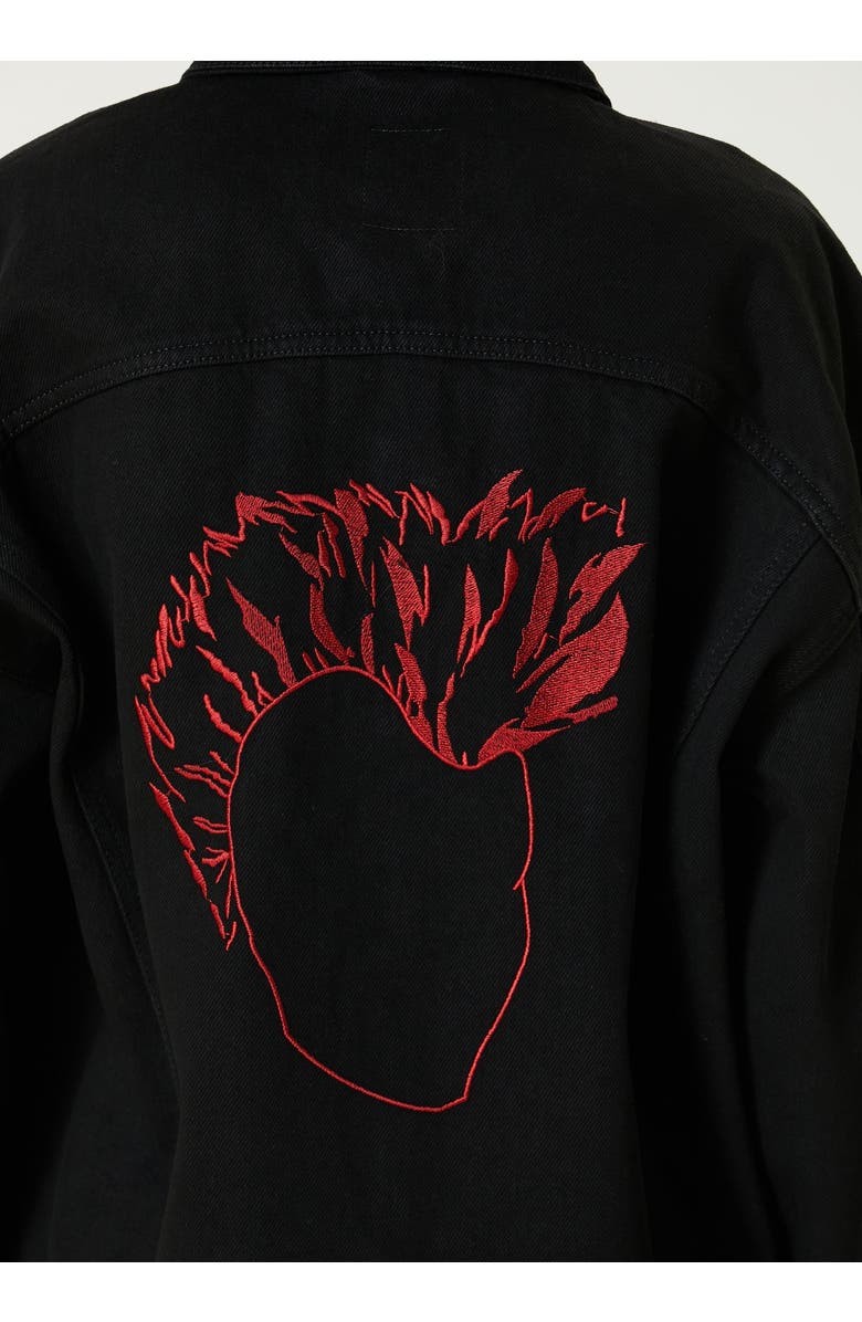 PCFG Logo Denim Jacket, Alternate, color, Black