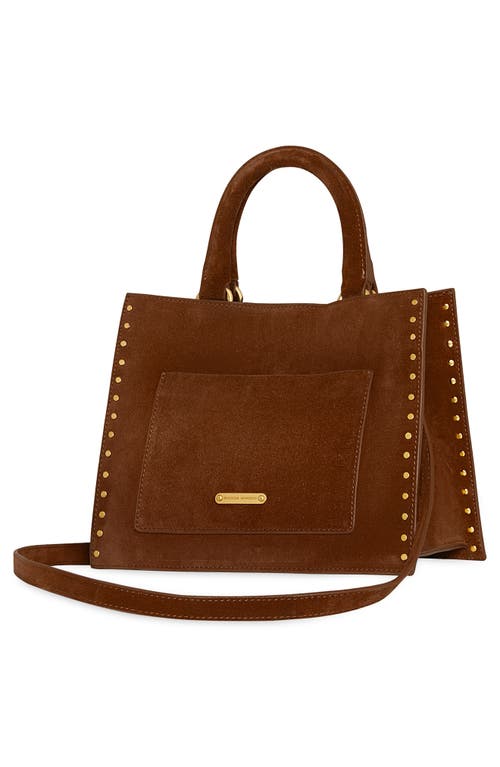 Rebecca Minkoff Small Darren Suede Tote In Brown