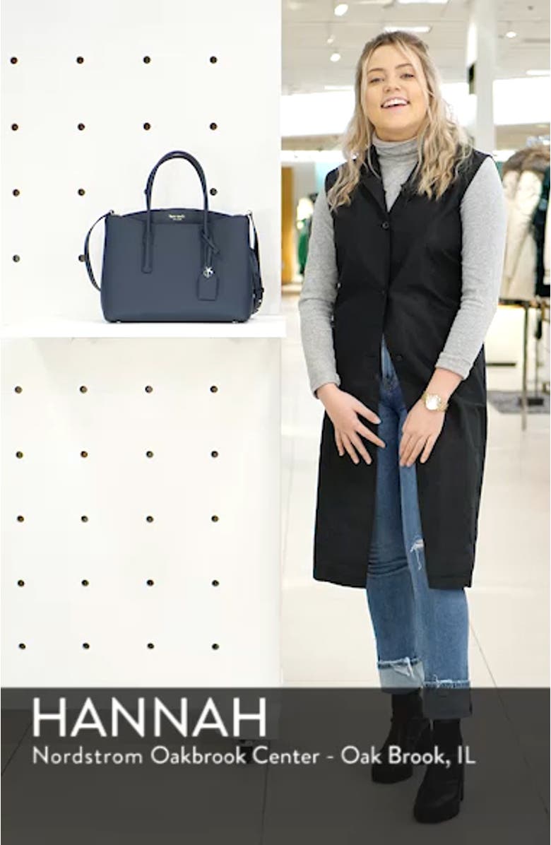 large margaux leather satchel, sales video thumbnail