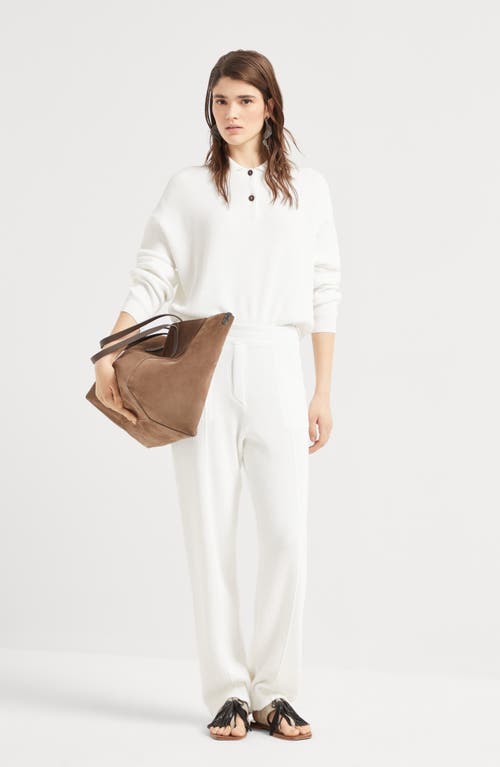 Brunello Cucinelli Jogginghose Aus Baumwolle In White