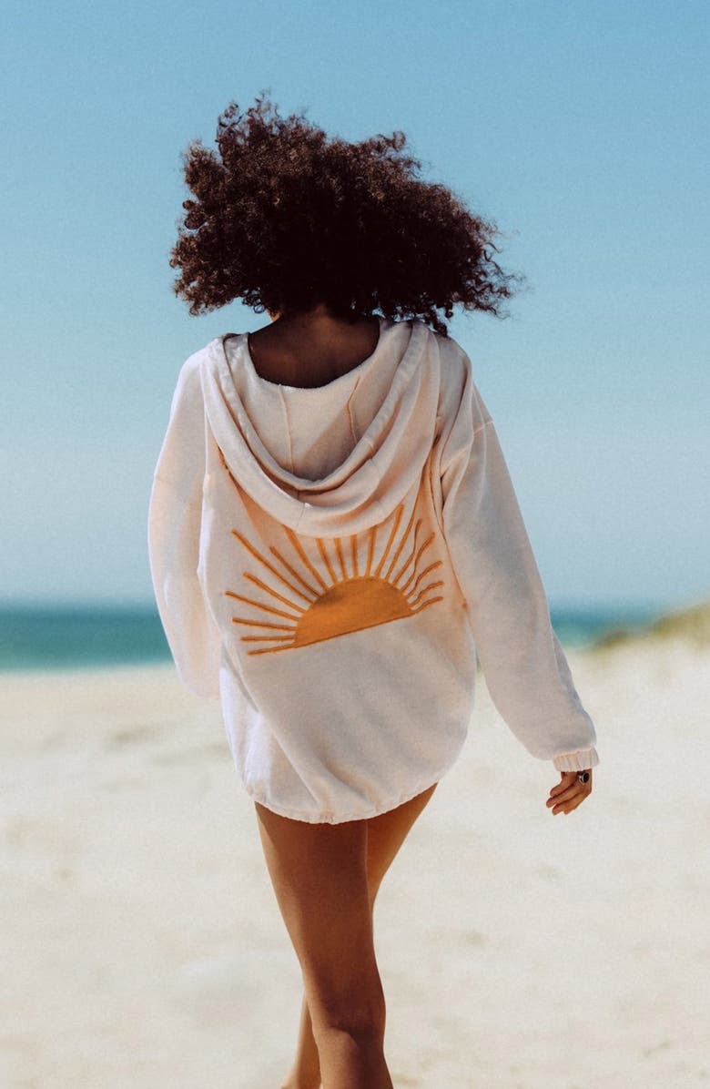 Faherty Daybreak Quarter Zip Hoodie, Alternate, color, 