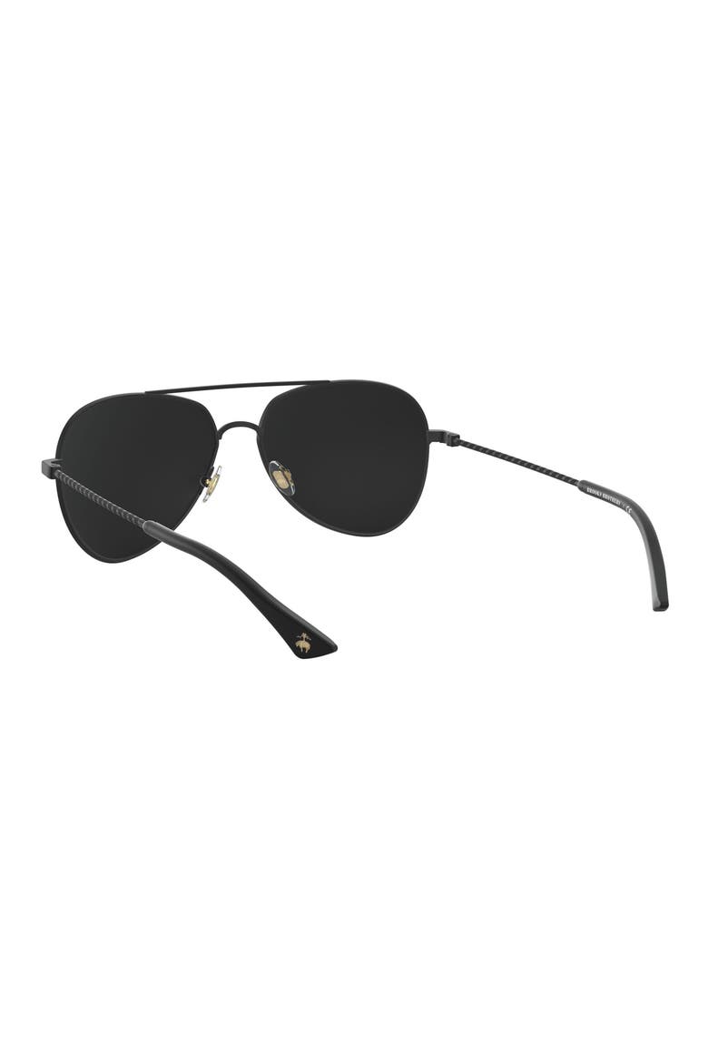 58mm Mirrored Pilot Sunglasses, Alternate, color, MATTE BLACK/ GREY MIRRORED