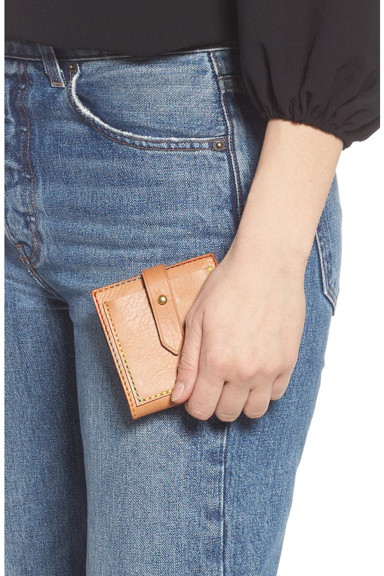 The Post Bifold Leather Wallet, Alternate, color, DESERT CAMEL